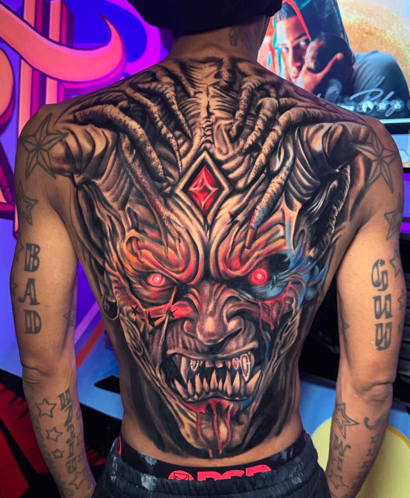 Detailed tattoo design by a Colombian tattoo artist