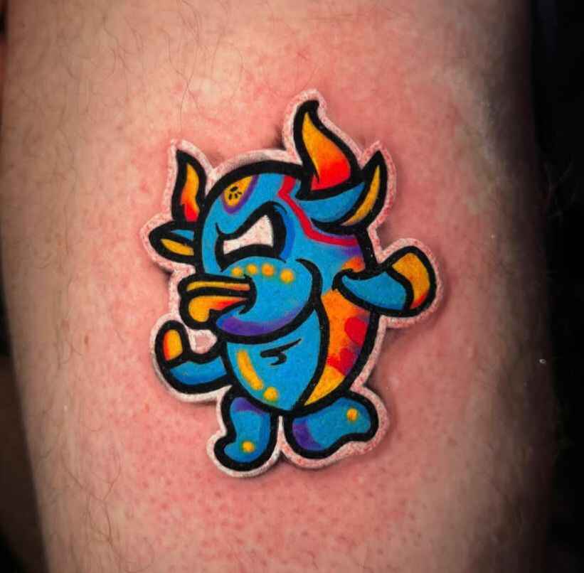 Large custom tattoo with fine detail